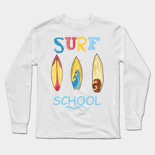 Stylish Surf school Long Sleeve T-Shirt